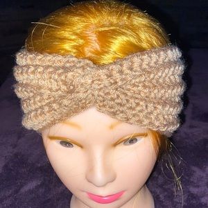 Crocheted headband/warmer in color Tan
